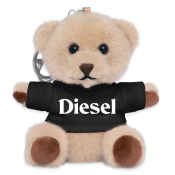 Diesel Schriftzug - Teddy Schlüsselanhänger - Schwarz - Vorne