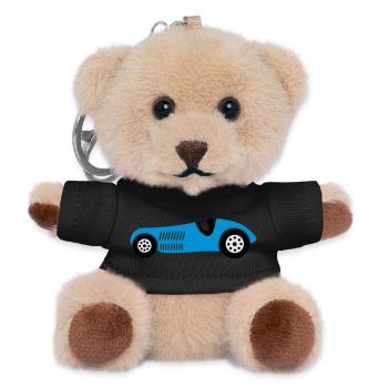race car - Teddy Keyring - black - Front