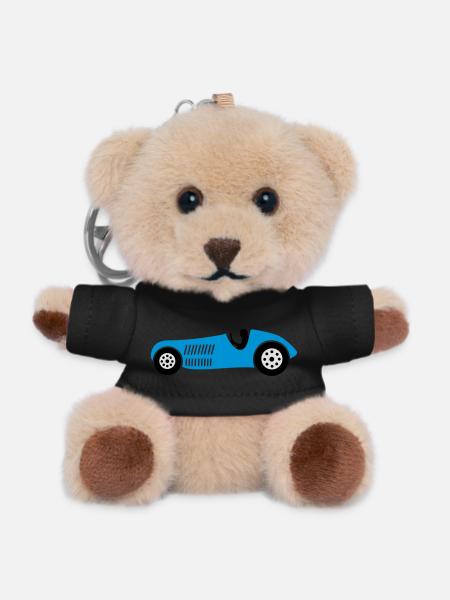 rennwagen rennen auto - Teddy Schlüsselanhänger - Schwarz