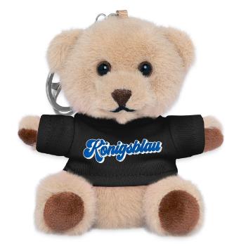 Königsblau | Gelsenkirchen Schalke Geschenkidee - Teddy Schlüsselanhänger - Schwarz - Vorne