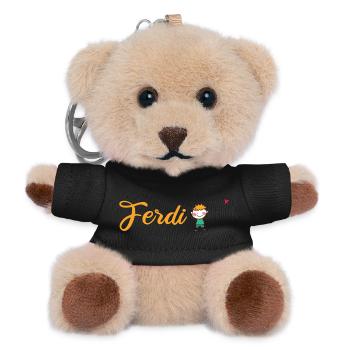 Kindergarten Kita Schule - Accessoires für Ferdi - Teddy Schlüsselanhänger - Schwarz - Vorne