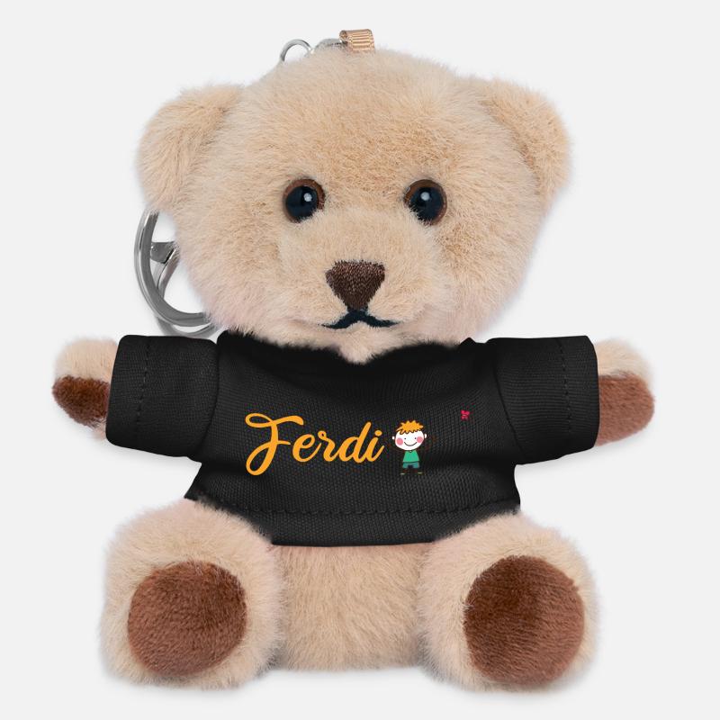 Kindergarten Kita Schule - Accessoires für Ferdi - Teddy Schlüsselanhänger - Schwarz