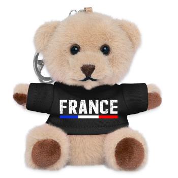 FRANKREICH - Teddy Schlüsselanhänger - Schwarz - Vorne