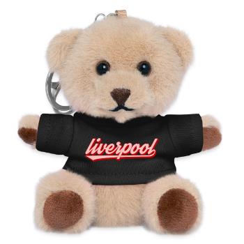 Liverpool Schriftzug Rot Grafik Beschreibung: Gesc - Teddy Schlüsselanhänger - Schwarz - Vorne