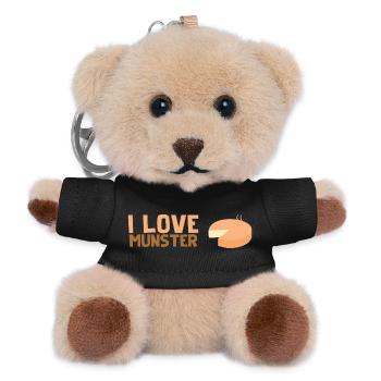 Ich liebe Münster - Teddy Schlüsselanhänger - Schwarz - Vorne