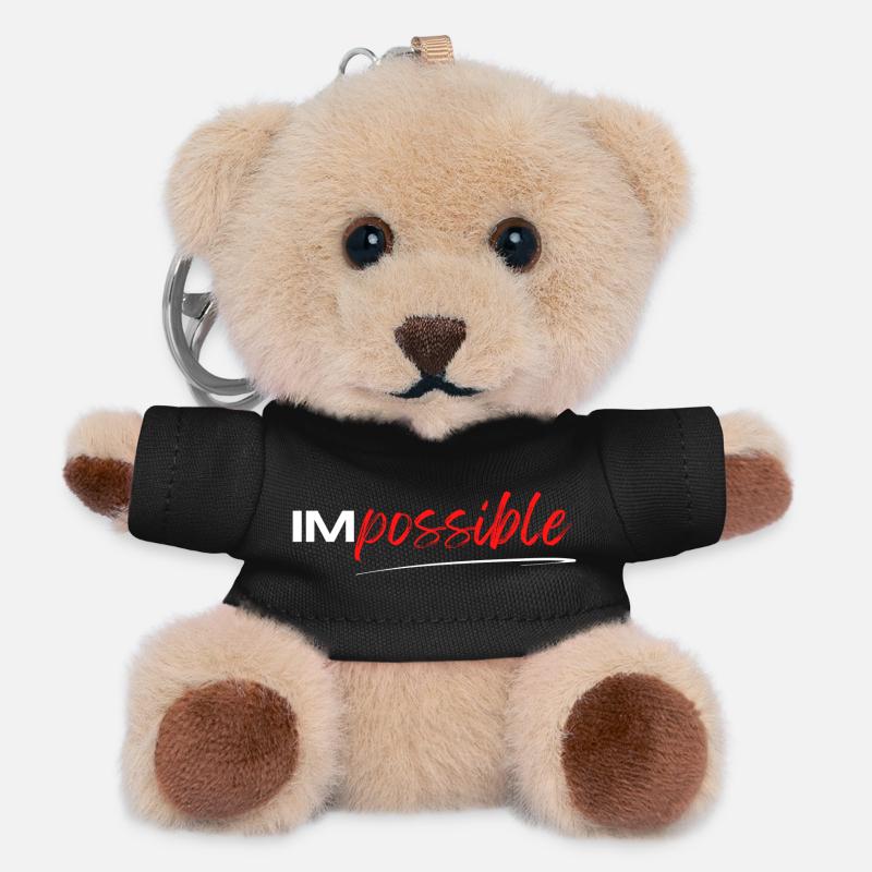 'IM possible' gift, sports motivation - Teddy Keyring - black