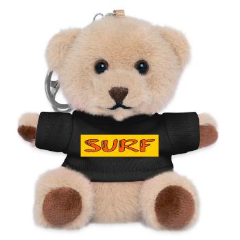 SURFING. FISH. BEACH. SEA. OCEAN. HUMOR. HOLIDAY - Teddy Keyring - black - Front