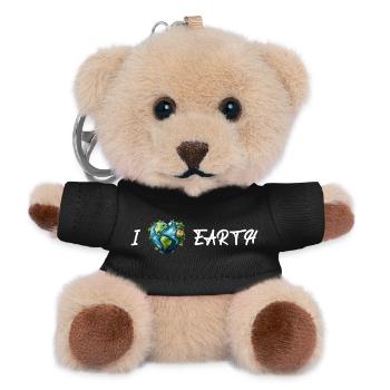 I love the earth white - Teddy Keyring - black - Front