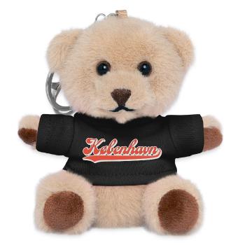 Kobenhavn Schriftzug Retro Logo - Teddy Schlüsselanhänger - Schwarz - Vorne