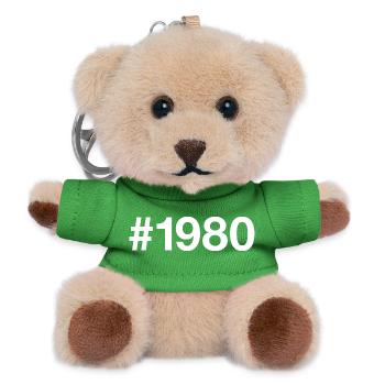 1980 Hashtag 46th Birthday 46 Years - Teddy Keyring - green - Front
