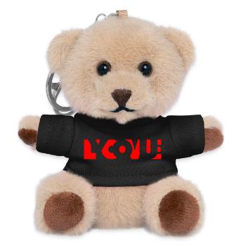 love you - Teddy Keyring - black - Front