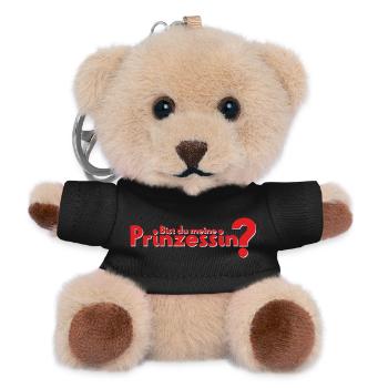 Bist du meine Prinzessin? - Teddy Schlüsselanhänger - Schwarz - Vorne