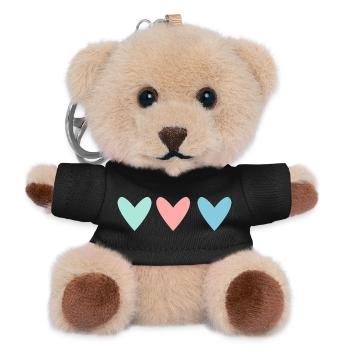VALENTINSTAG. Junggesellinnenabschied. ICH LIEBE DICH. ICH LIEBE DICH. LIEBE - Teddy Schlüsselanhänger - Schwarz - Vorne