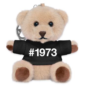 1973 Hashtag 53 years 53rd birthday - Teddy Keyring - black - Front