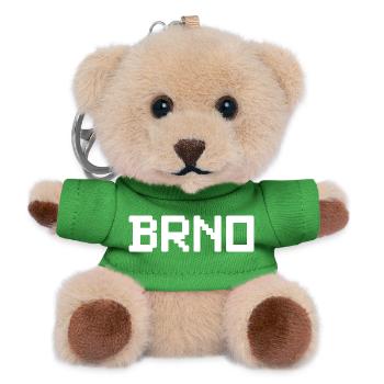 BRNO Czech Republic - Teddy Keyring - green - Front