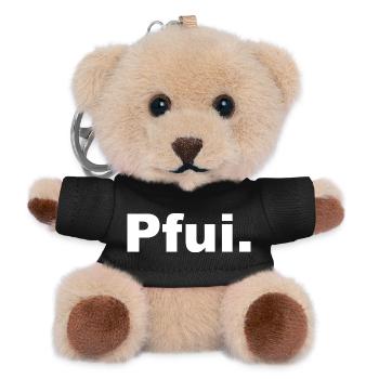 PFUI Statemant T-Shirt - Teddy Schlüsselanhänger - Schwarz - Vorne