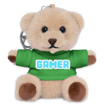 Gamer Pixel - Teddy Schlüsselanhänger - Grün - Vorne