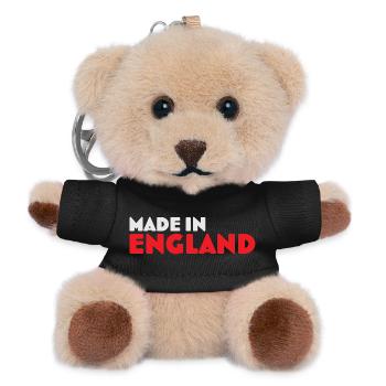 Made in England Emblem T-Shirt - Teddy Schlüsselanhänger - Schwarz - Vorne