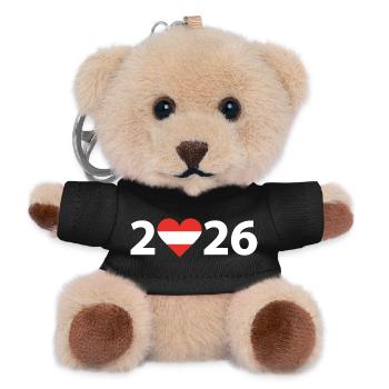 I love Austria 2026, vacation in Austria 2026 - Teddy Keyring - black - Front
