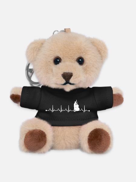 Double Bass Heartbeat EKG Jazz and Orchestra Music - Teddy Keyring - black