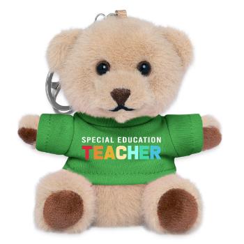 Sonderschule Lehrer Förderschule Pädagoge - Teddy Schlüsselanhänger - Grün - Vorne