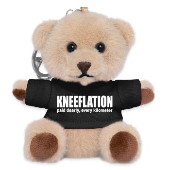Kneeflation: Knees pay dearly when running humor - Teddy Keyring - black - Front
