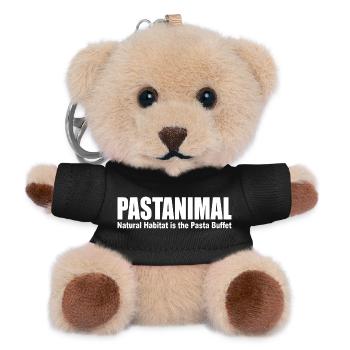 PASTANIMAL Pasta-Party Marathon Kohlenhydrat-Lade-Kohlenhydrate - Teddy Schlüsselanhänger - Schwarz - Vorne