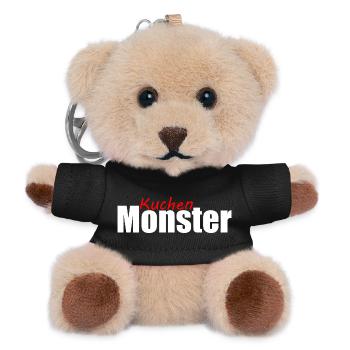 Kuchenmonster Feinschmecker Schlemmer Vielfraß - Teddy Schlüsselanhänger - Schwarz - Vorne