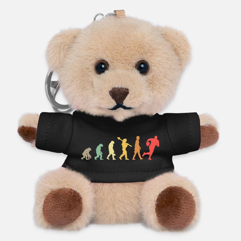 Evolution Rugby Player Rugby Development Retro - Teddy Keyring - black