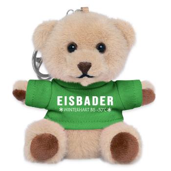 Eisbader Winterhart Winterbader Winter Eisloch - Teddy Schlüsselanhänger - Grün - Vorne