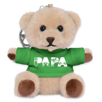 Formule de course Papa Race Car Dad Wheel Racing - Porte-clés ourson - vert - Devant