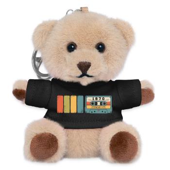 1970 Vintage Original 1970 Geburtstagsgeschenk - Teddy Schlüsselanhänger - Schwarz - Vorne