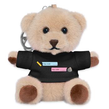 Rock & Rule - Teddy Keyring - black - Front