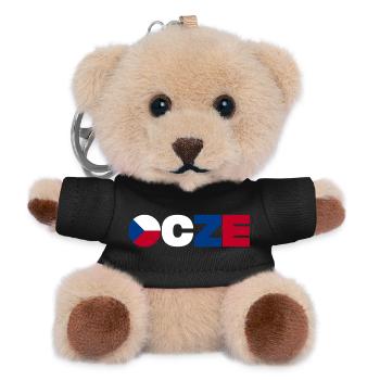Tschechische Republik - Teddy Schlüsselanhänger - Schwarz - Vorne