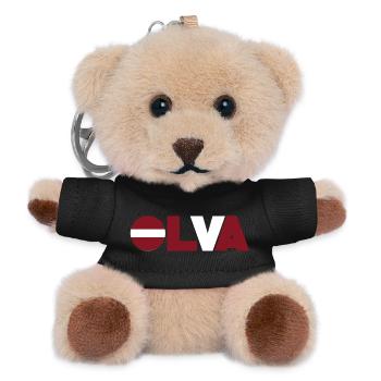Latvia - Teddy Keyring - black - Front
