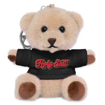Heilige Scheiße, 3D Red Script - Teddy Schlüsselanhänger - Schwarz - Vorne