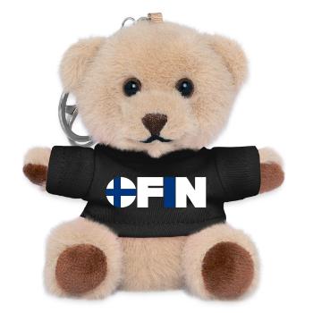 Finlande - Porte-clés ourson - noir - Devant