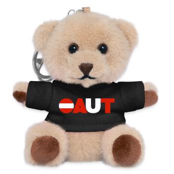 Austria - Teddy Keyring - black - Front