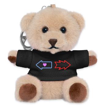 Arrows Direction Love Quarrel - Teddy Keyring - black - Front
