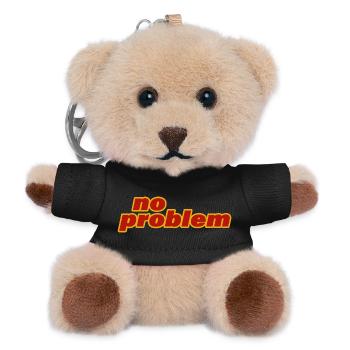 no problem - Teddy Keyring - black - Front