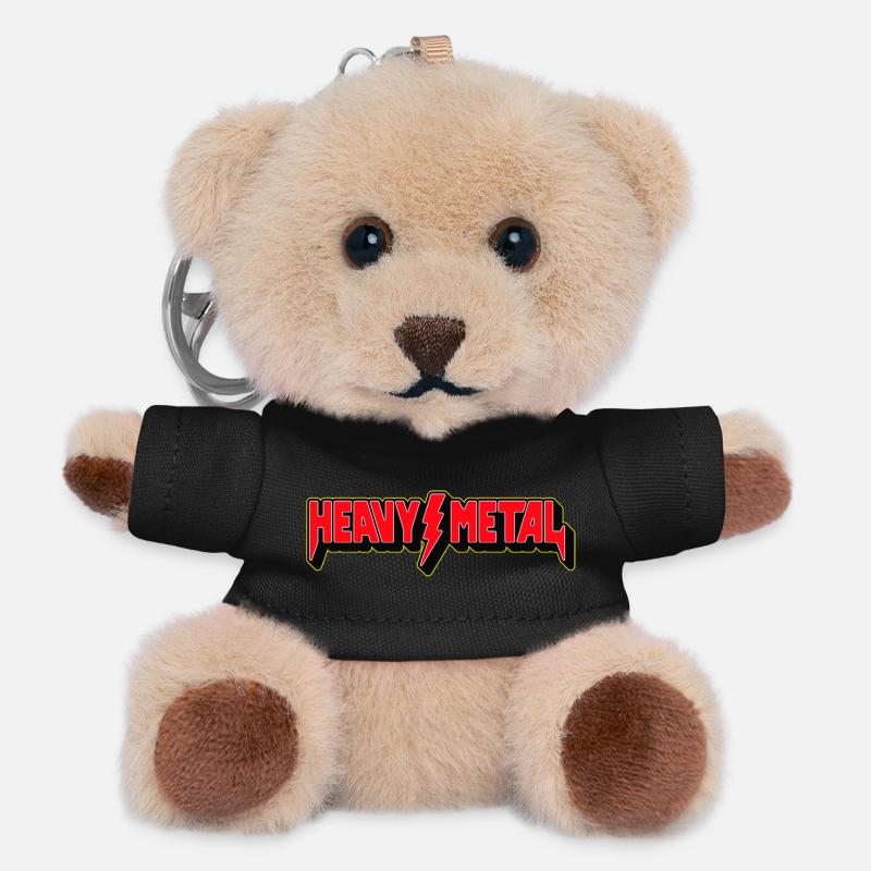 Heavy Metal 3D-Logo - Teddy Schlüsselanhänger - Schwarz