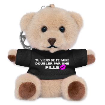 Verdoppeln Sie sich - Teddy Schlüsselanhänger - Schwarz - Vorne