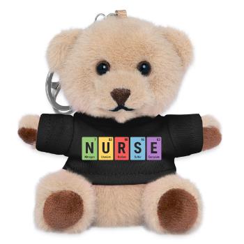 Nurse Block Design Element Colors - Teddy Keyring - black - Front