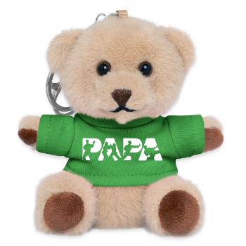 Judo Papa Martial Arts Master Silhouette - Teddy Keyring - green - Front