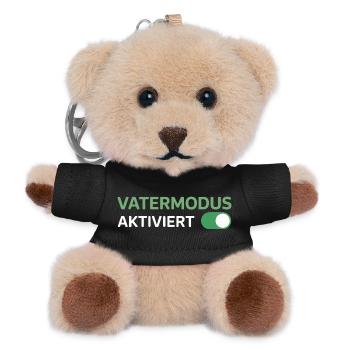 Vatermodus Aktiviert Lustiger Vater Papa Spruch - Teddy Schlüsselanhänger - Schwarz - Vorne