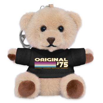 Originale 75er Vintage-Streifen - Teddy Schlüsselanhänger - Schwarz - Vorne