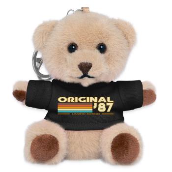 Originale 87er Retrowave-Streifen - Teddy Schlüsselanhänger - Schwarz - Vorne