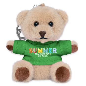 Funny Summer Break Quote Remembering My Why - Porte-clés ourson - vert - Devant