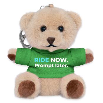 Ride now. Prompt later. – Design in Cyan - Teddy Schlüsselanhänger - Grün - Vorne