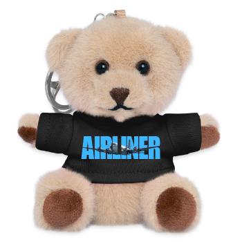 Airliner DC-4 - Teddy Keyring - black - Front